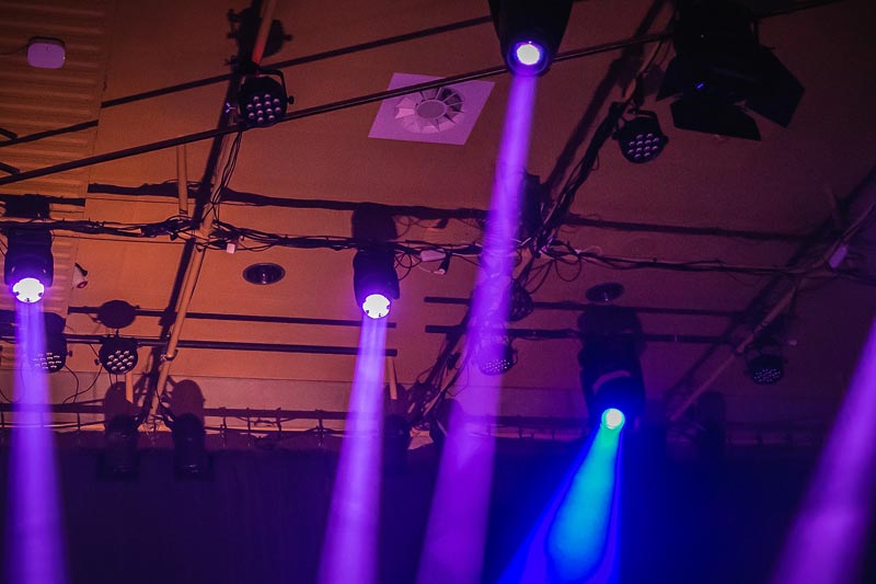 Picture of theatre lighting rig to reference drama / performing arts school trips