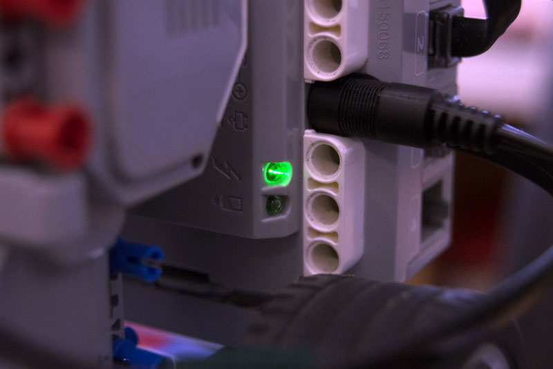 Photo of computer controlled robot designed by school children